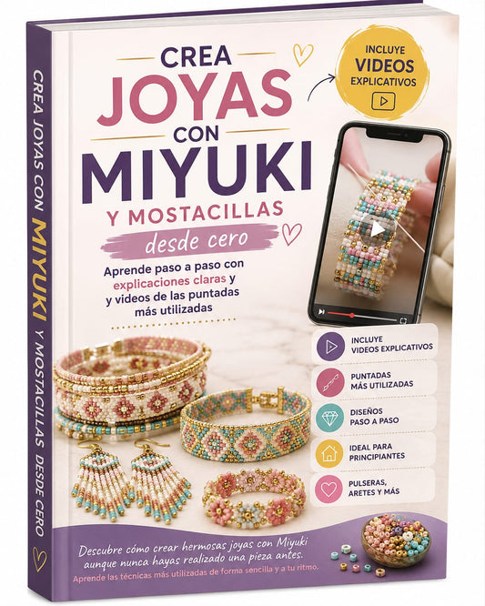 ✨ Aprende Miyuki Desde Cero Crea hermosas joyas con videos paso a paso.